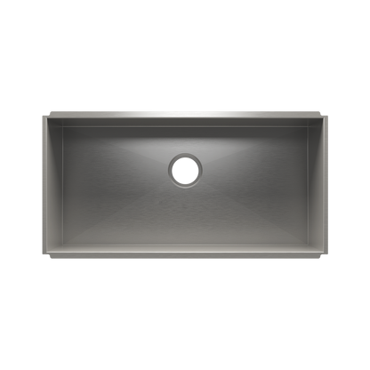 Julien Undermount UrbanEdge Single Bowl Kitchen Sink, 33"x16"x10"