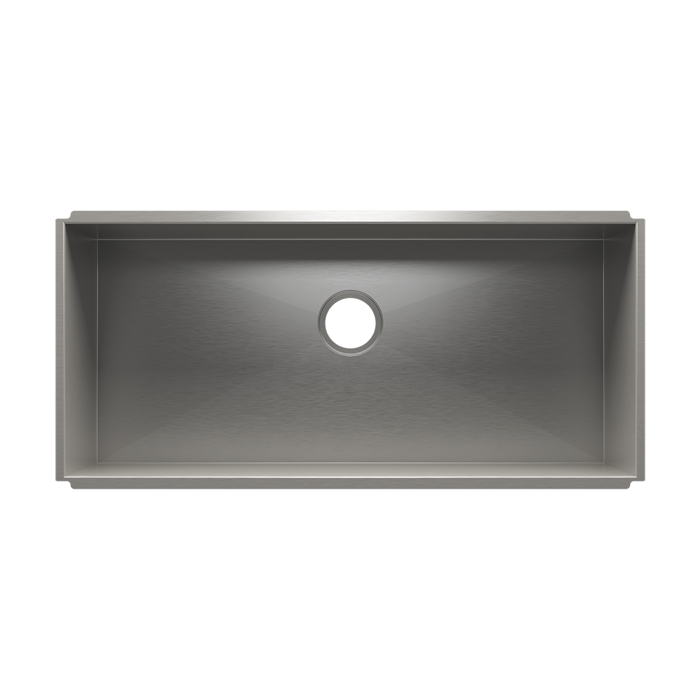 Julien Undermount UrbanEdge Single Bowl Kitchen Sink, 36"x16"x10"