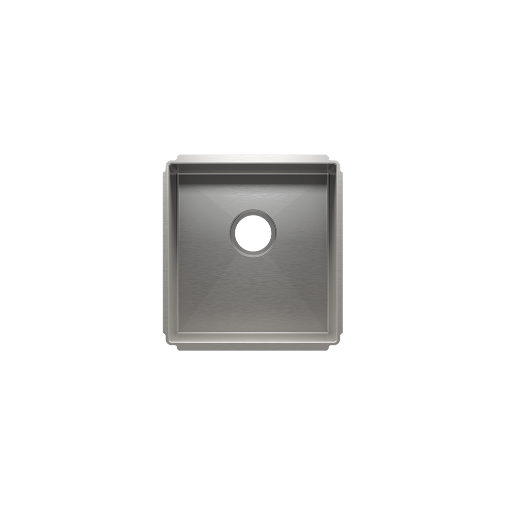 Julien Undermount J7 Single Bowl Kitchen Sink, 15"x16"x8"