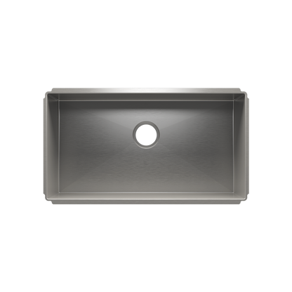 Julien Undermount J7 Single Bowl Kitchen Sink, 30"x16"x8"
