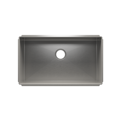 Julien Undermount J7 Single Bowl Kitchen Sink, 30"x17"x10"