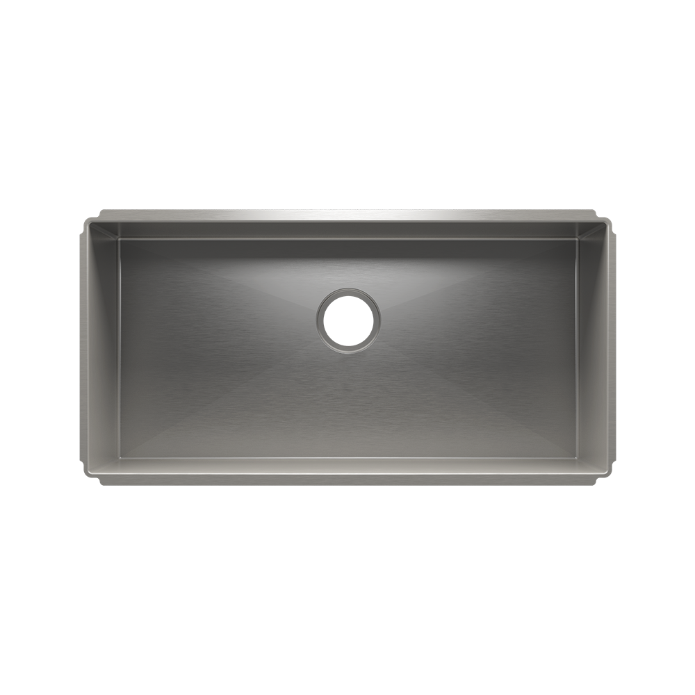 Julien Undermount J7 Single Bowl Kitchen Sink, 33"x16"x10"