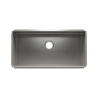 Julien Undermount J7 Single Bowl Kitchen Sink, 33"x16"x10"