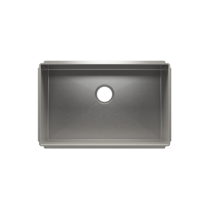 Julien Undermount J7 Single Bowl Kitchen Sink, 27"x17"x10"