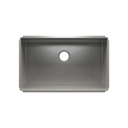 Julien Undermount J7 Single Bowl Kitchen Sink, 30"x18"x10"