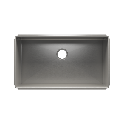 Julien Undermount J7 Single Bowl Kitchen Sink, 33"x18"x10"
