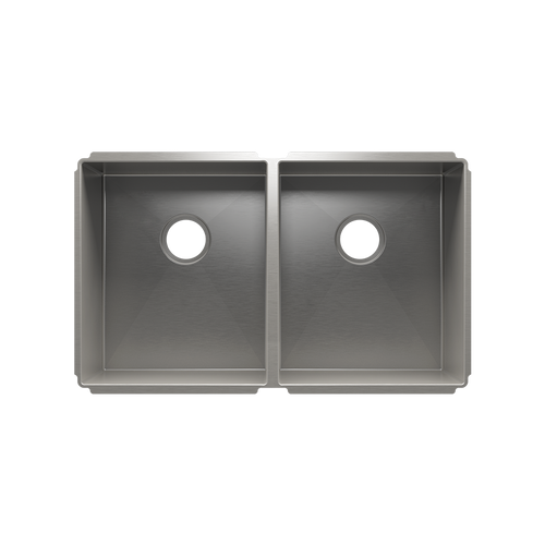 Julien Undermount J7 Double Bowl Kitchen Sink, L15"x18"x10" R15"x18"x10"
