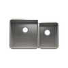 Julien Undermount J7 Double Bowl Kitchen Sink, L18"x18"x10" R12"x16"x8"