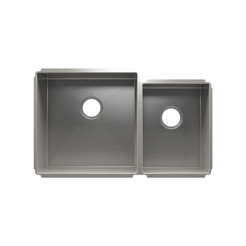 Julien Undermount J7 Double Bowl Kitchen Sink, L18"x18"x10" R12"x16"x8"