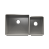 Julien Undermount J7 Double Bowl Kitchen Sink, L21"x18"x10" R12"x16"x8"