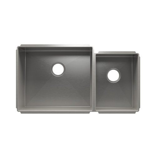 Julien Undermount J7 Double Bowl Kitchen Sink, L21"x18"x10" R12"x16"x8"