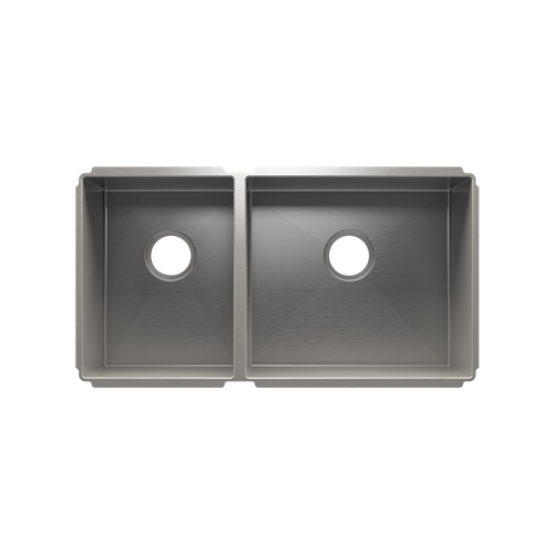 Julien Undermount J7 Double Bowl Kitchen Sink, L12"x16"x8" R18"x16"x10"