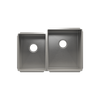 Julien Undermount J7 Double Bowl Kitchen Sink, L12"x16"x8" R15"x18"x10"
