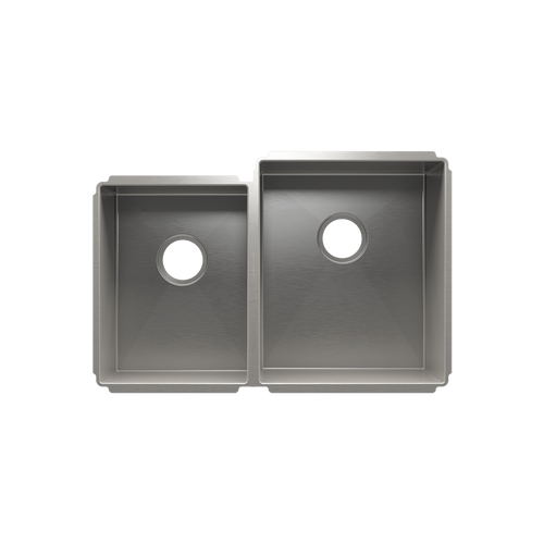 Julien Undermount J7 Double Bowl Kitchen Sink, L12"x16"x8" R15"x18"x10"