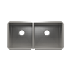 Julien Undermount J7 Double Bowl Kitchen Sink, L15"x16"x8" R18"x16"x10"