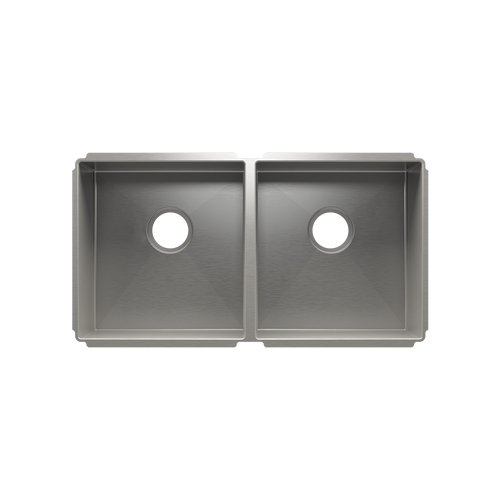 Julien Undermount J7 Double Bowl Kitchen Sink, L15"x16"x8" R15"x16"x8"