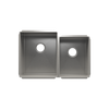 Julien Undermount J7 Double Bowl Kitchen Sink, L15"x18"x10" R12"x16"x8"