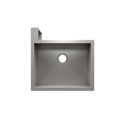 Julien Undermount Single Bowl Kitchen Sink with Left Corner Apron, 23"x18"x10"