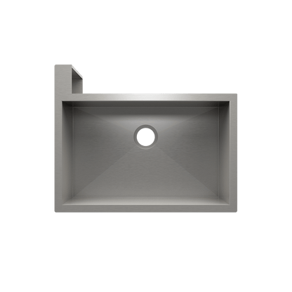 Julien Undermount Single Bowl Kitchen Sink with Left Corner Apron, 29"x18"x10"