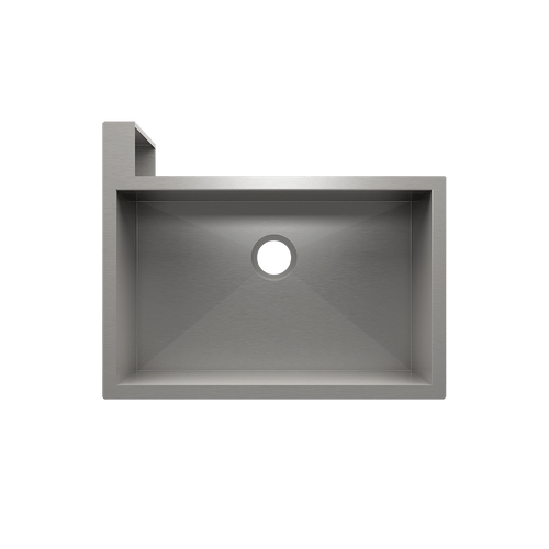 Julien Undermount Single Bowl Kitchen Sink with Left Corner Apron, 29"x18"x10"