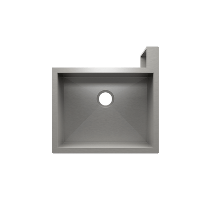 Julien Undermount Single Bowl Kitchen Sink with Right Corner Apron, 23"x18"x10"