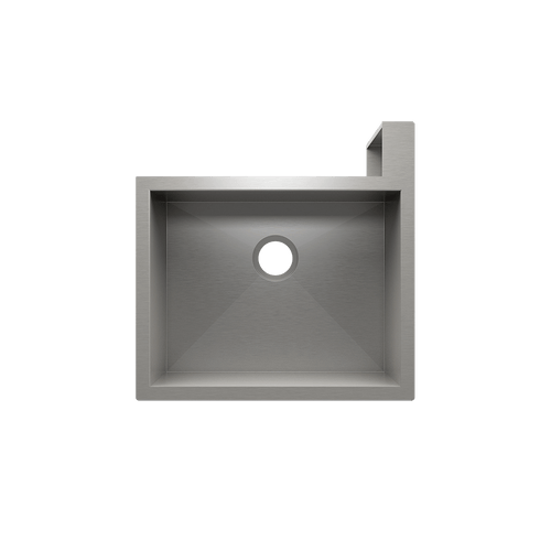 Julien Undermount Single Bowl Kitchen Sink with Right Corner Apron, 23"x18"x10"