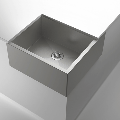 Julien Undermount Single Bowl Kitchen Sink with Right Corner Apron, 23"x18"x10"