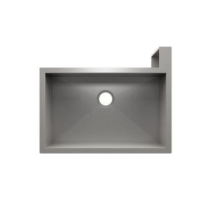 Julien Undermount Single Bowl Kitchen Sink with Right Corner Apron, 29"x18"x10"