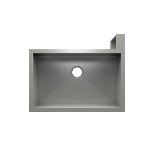 Julien Undermount Single Bowl Kitchen Sink with Right Corner Apron, 29"x18"x10"