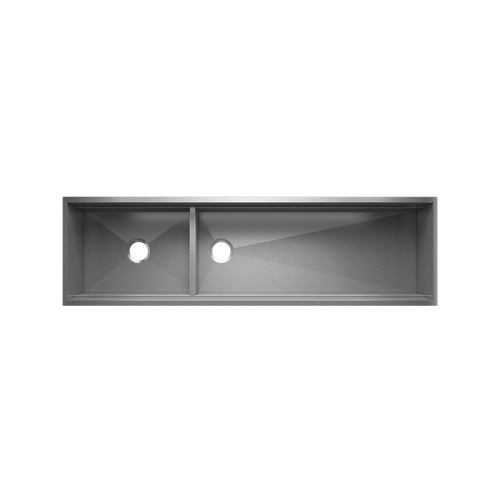 Julien 63" Undermount Double-Bowl Workstation Kitchen Sink, L21X17X10 R42X17X10