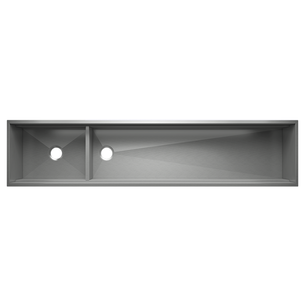 Julien 81" Undermount Double-Bowl Workstation Kitchen Sink, L21X17X10 R60X17X10