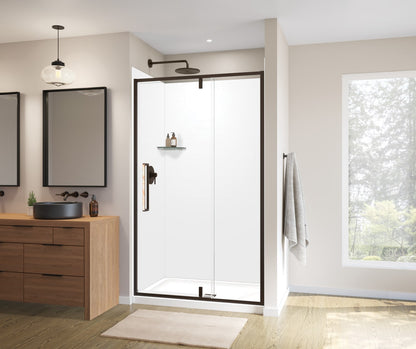 Uptown 45-47 x 76 in. 8 mm Pivot Shower Door for Alcove Installation with Clear glass in Chrome