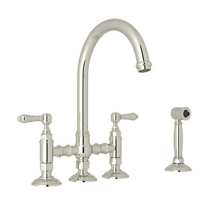 ROHL San Julio Bridge Kitchen Faucet With Side Spray