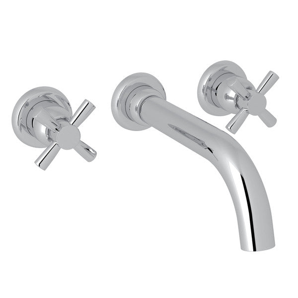 Perrin & Rowe Holborn Wall Mount 3-Hole Tubular Spout Tub Set