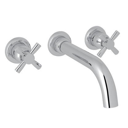 Perrin & Rowe Holborn Wall Mount 3-Hole Tubular Spout Tub Set