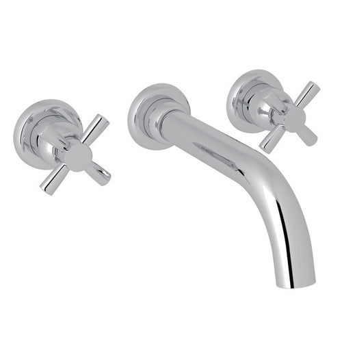 Perrin & Rowe Holborn Wall Mount 3-Hole Tubular Spout Tub Set