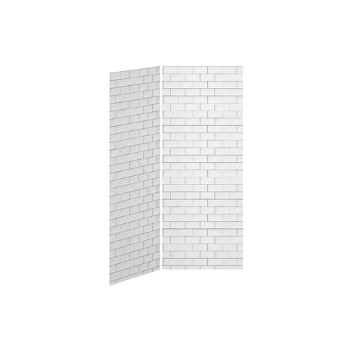 Kalia Tiles #700 - Gloss Shower wall 36 x 36 - Corner Installation