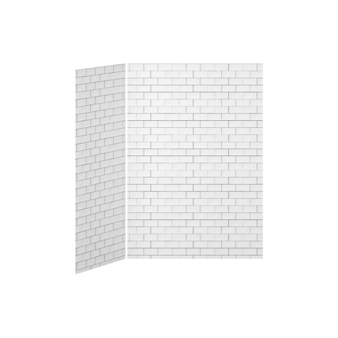 Kalia Tiles #700 - Gloss Shower wall 36 x 36 - Corner Installation