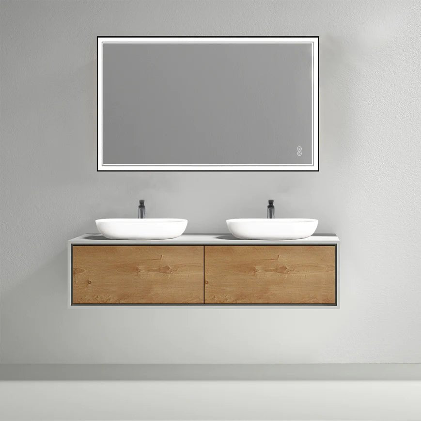 Wall - Mount Double Sink Bathroom Vanity - Golzar Home