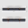 Modern Wall-Mount Double Sink Bathroom Vanity - Golzar Home