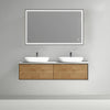 Wall-Mount Double Sink Bathroom Vanity - Golzar Home