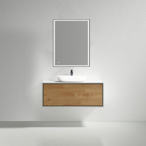 Wall-Mount Single Sink Bathroom Vanity - Golzar Home