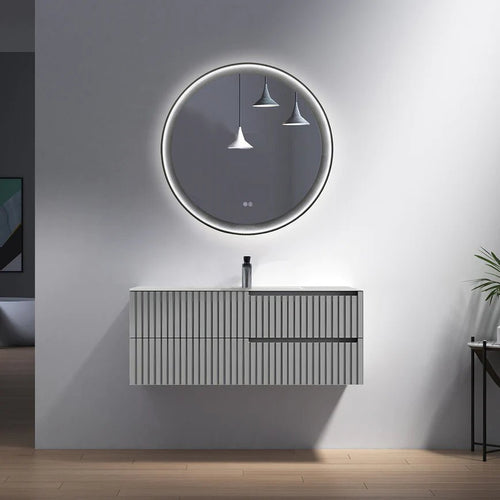 Wall-Mount Single Sink Bathroom Vanity - Golzar Home