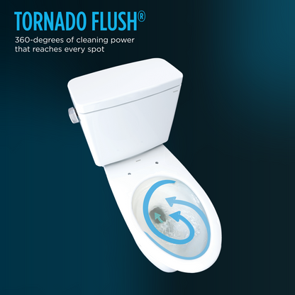 Toto Drake Washlet+ C2 Two-Piece Toilet 1.28 gpf - Elongated  Regular Height