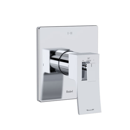 RIOBEL Zendo 1/2" Thermostatic & Pressure Balance Trim With 3 Functions (Shared)