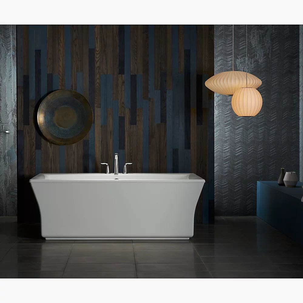 Stargaze® 72" x 36" freestanding bath with fluted shroud