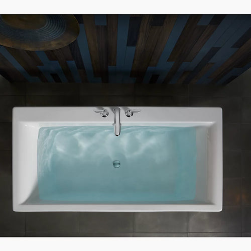 Stargaze® 72" x 36" freestanding bath with straight shroud