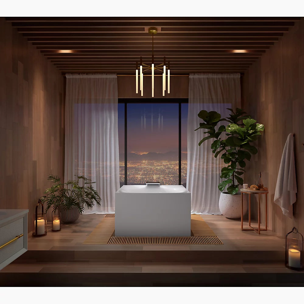 Stillness™ Infinity Experience 72" x 72" freestanding bath