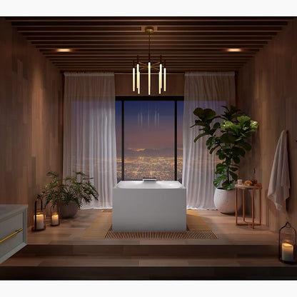 Stillness™ Infinity Experience 72" x 72" freestanding bath