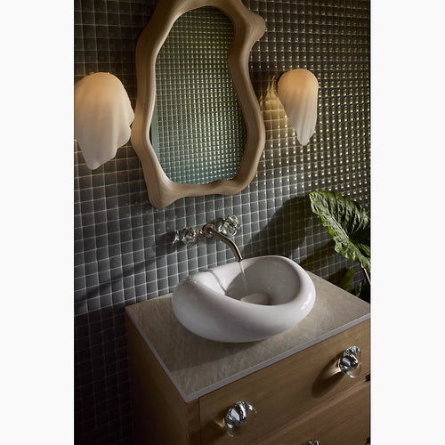 Landshapes® by Daniel Arsham 21-1/2" oval vessel bathroom sink, no overflow